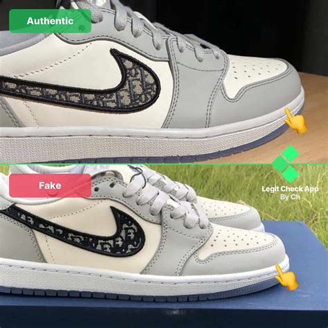 jordan dior fake vs real|dior jordan 1 low false.